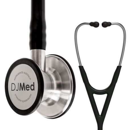 Cardiology Stethoscope, Dual Head - Black & Silver