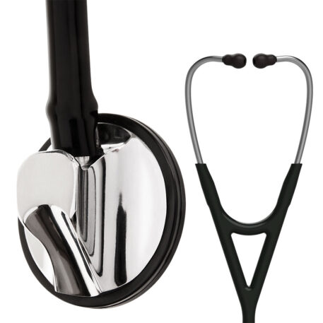 Cardiology Stethoscope, Single Head - Black & Silver