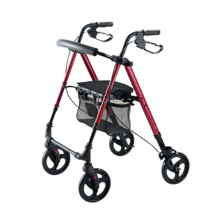 Lightweight Rollator Walker - Red