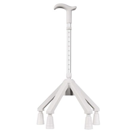 Rebotec Quadro - Stable 4 Point Walking Cane - Light Grey