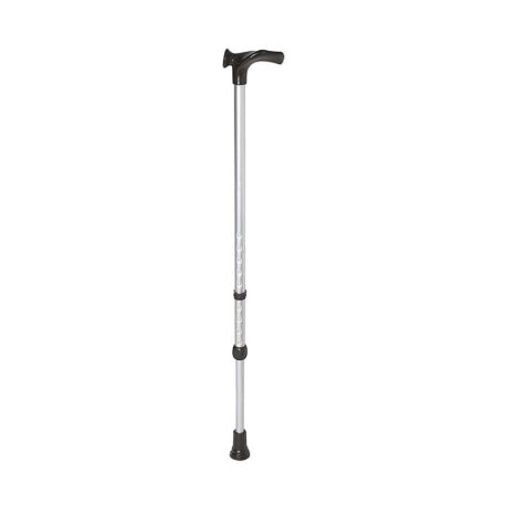 Rebotec Handy - Walking Stick with Anatomic Shaped Handle - Silver, Left