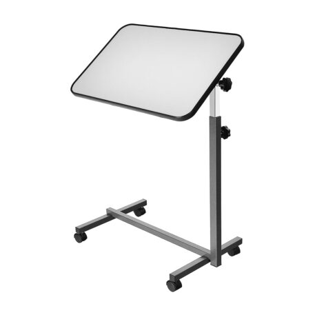 Tilt Overbed Hospital Table - Light Grey