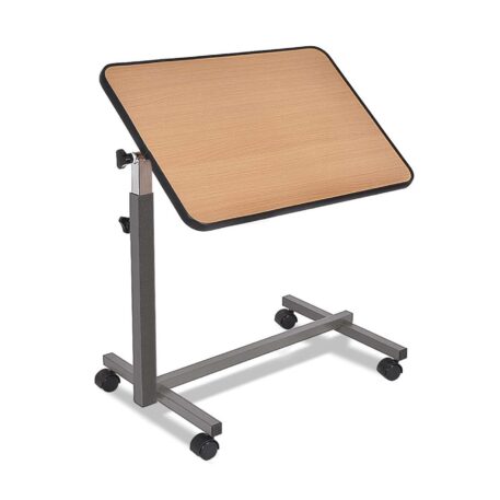 Tilt Overbed Hospital Table - Pine